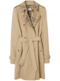 Burberry Vintage Check-trim short trench coat - Neutrals