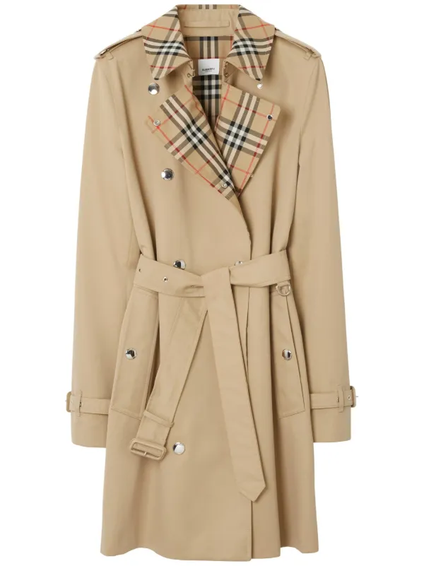 Burberry Vintage Check-trim Short Trench Coat - Farfetch