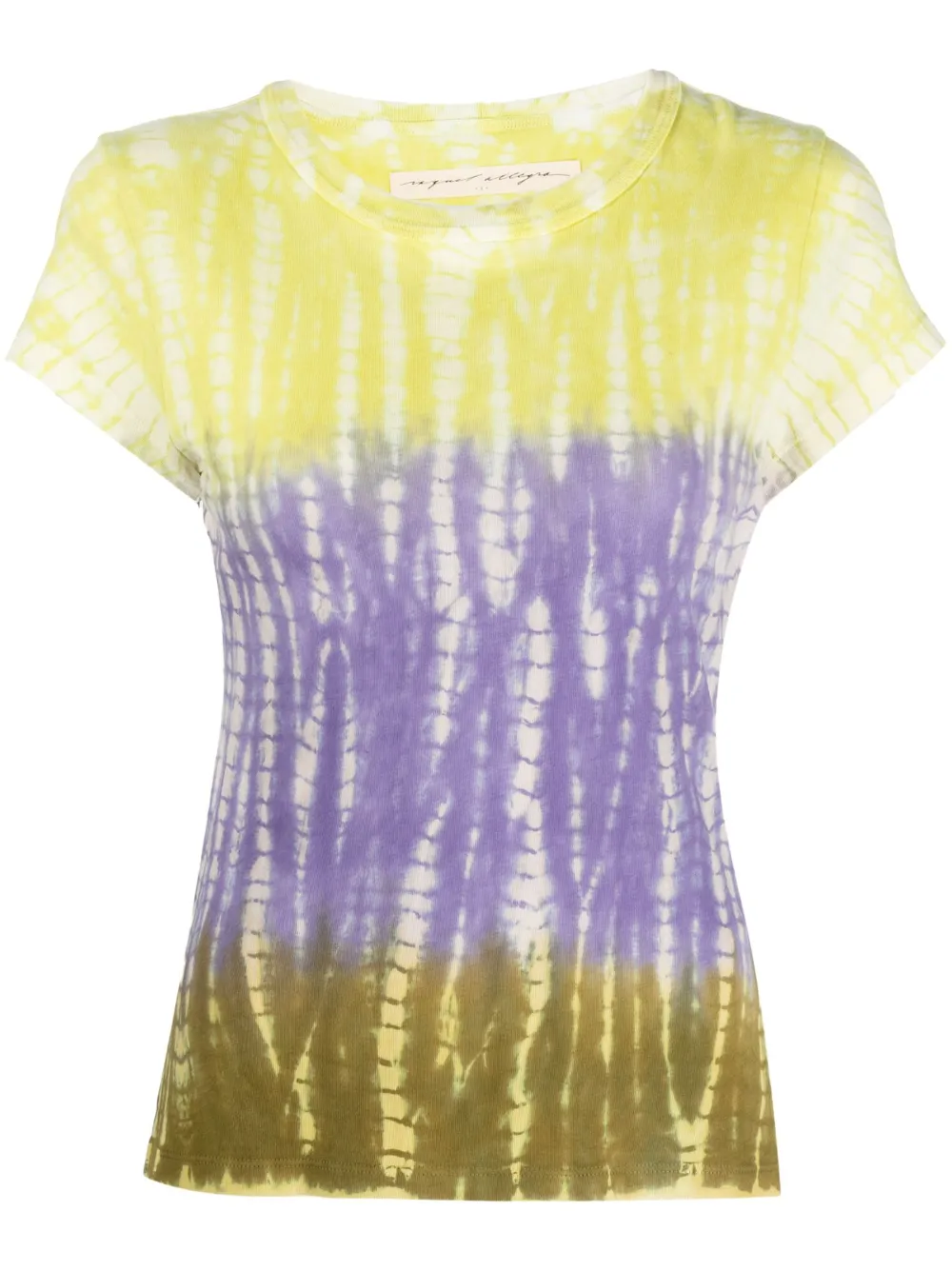 Raquel Allegra t-shirt en coton Liv à imprimé tie-dye - Vert Top Merken Winkel