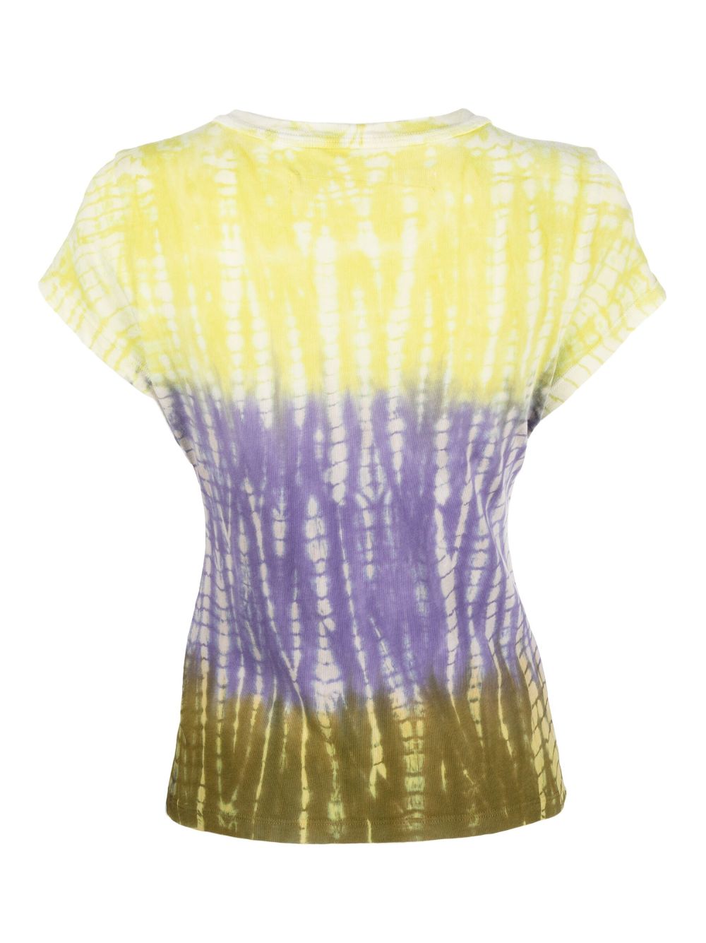 Shop Raquel Allegra Liv Tie Dye-print Cotton T-shirt In Green