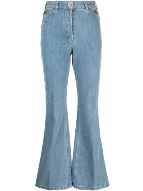 Patou organic-denim flared jeans
