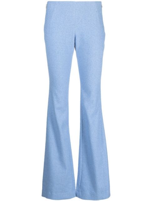 Patou linen-blend flared trousers