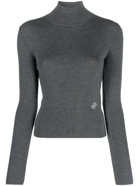 Patou merino-blend mock-neck jumper