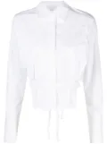 Patou cropped cut-out shirt - White