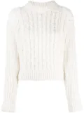 Patou merino wool-blend jumper - White