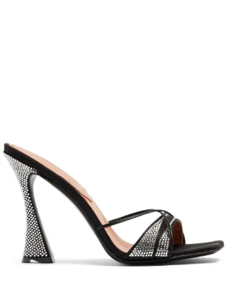D'ACCORI 100mm Lust Mules | Black | FARFETCH