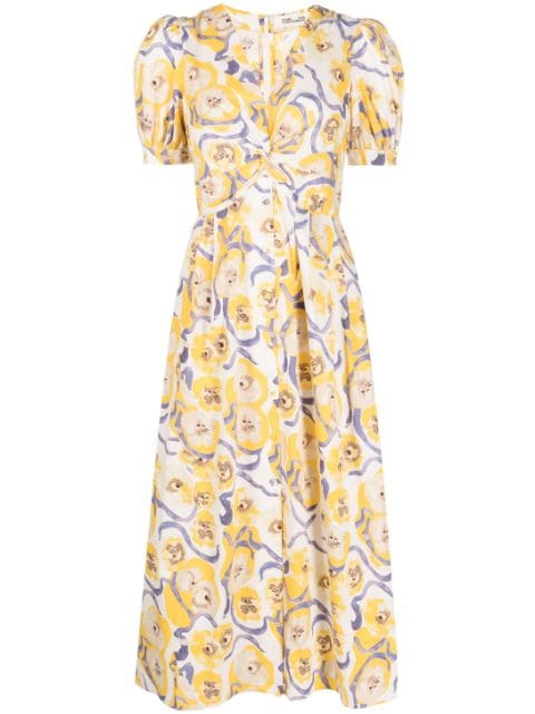 DVF Diane von Furstenberg abstract-print cotton dress