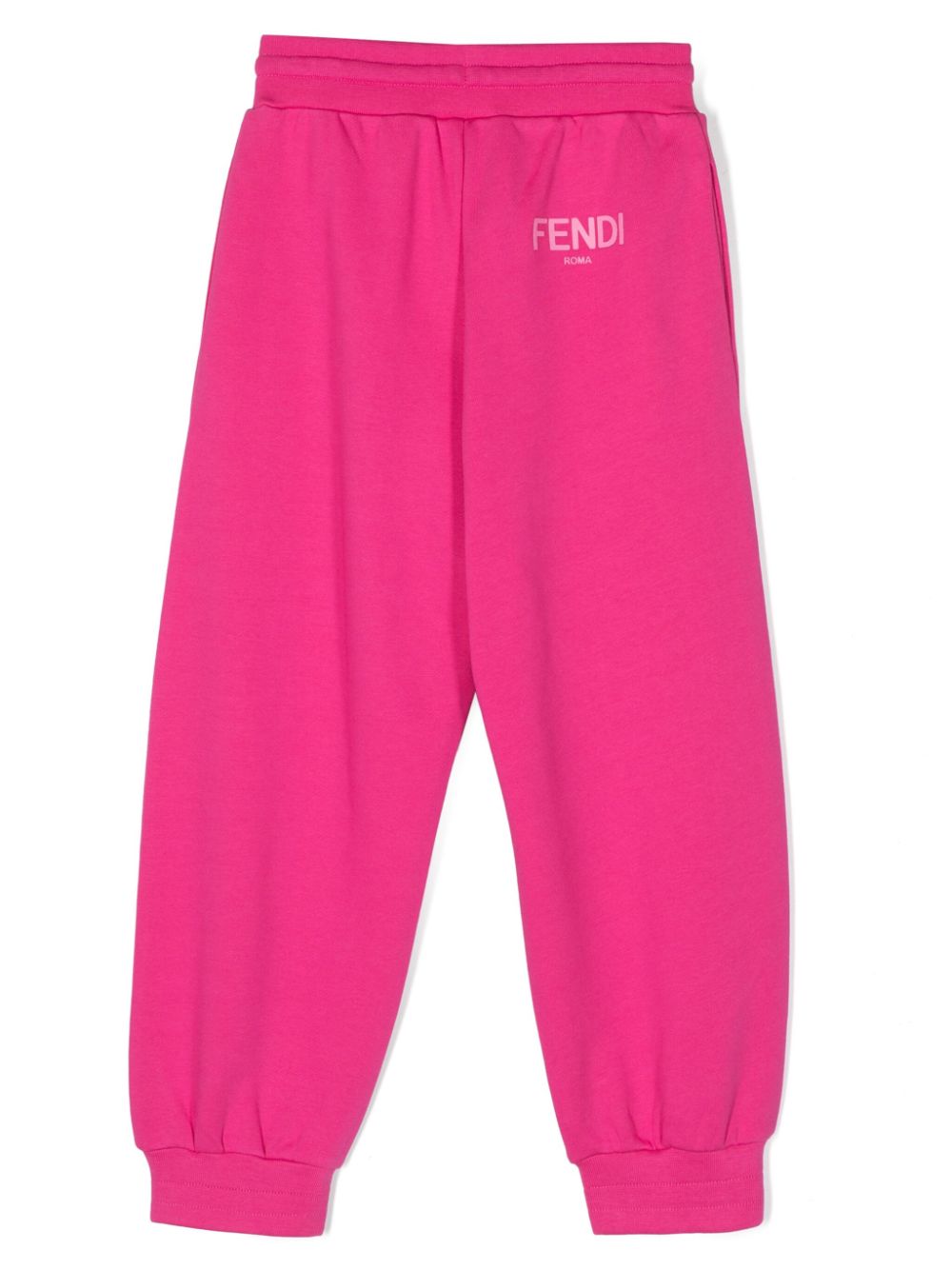 Shop Fendi Logo-print Cotton Track Pants In Pink