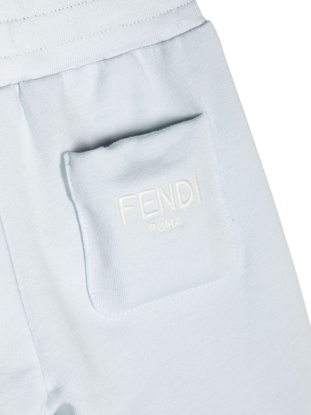 Shop Fendi Ff-logo Elasticated Track Pants In Blue