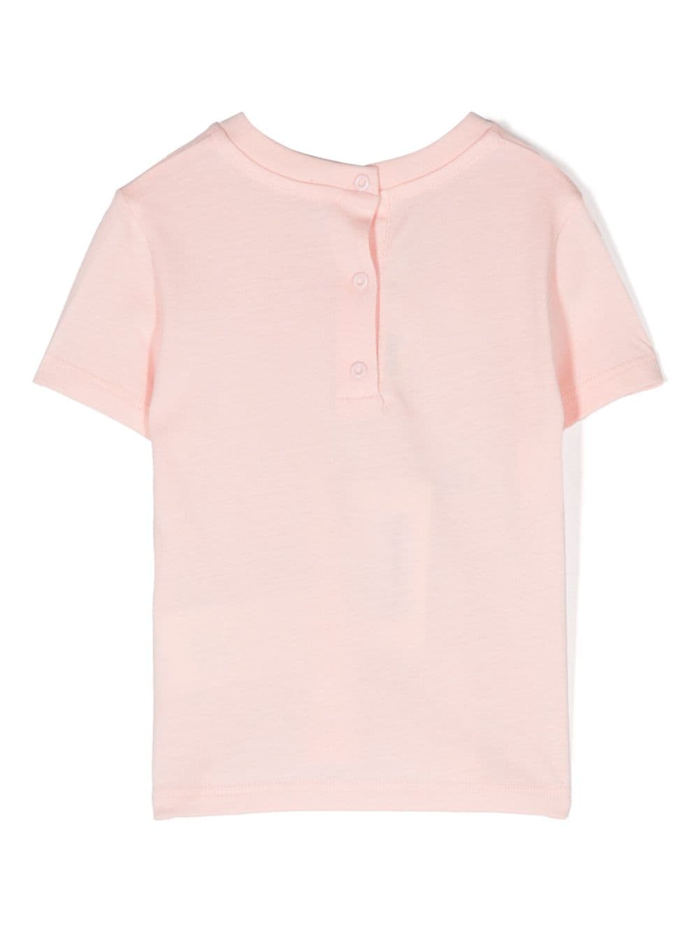 Shop Fendi Logo-embossed Cotton T-shirt In Pink
