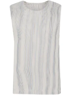 Homme Plissé Issey Miyake プリーツ タンクトップ | ブラック