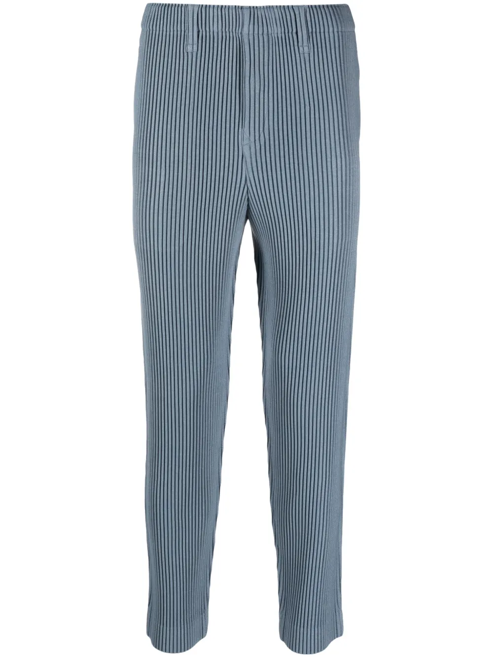 Shop Issey Miyake Kersey Pleats Trousers In Blue