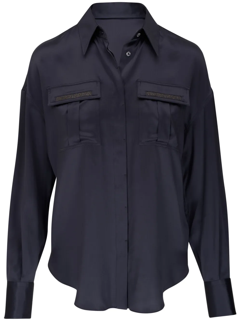 Brunello Cucinelli monili-embellished buttoned shirt