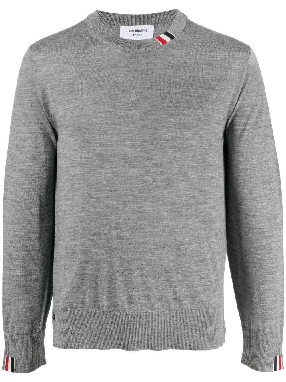 Thom Browne Grey Wool Sweater In Grey