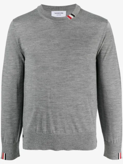 Thom Browne logo-patch wool sweatshirt