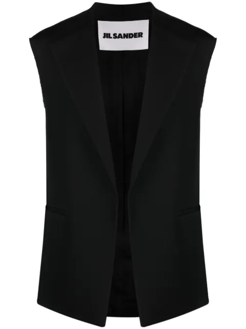 Jil Sander frayed-edge tailored vest
