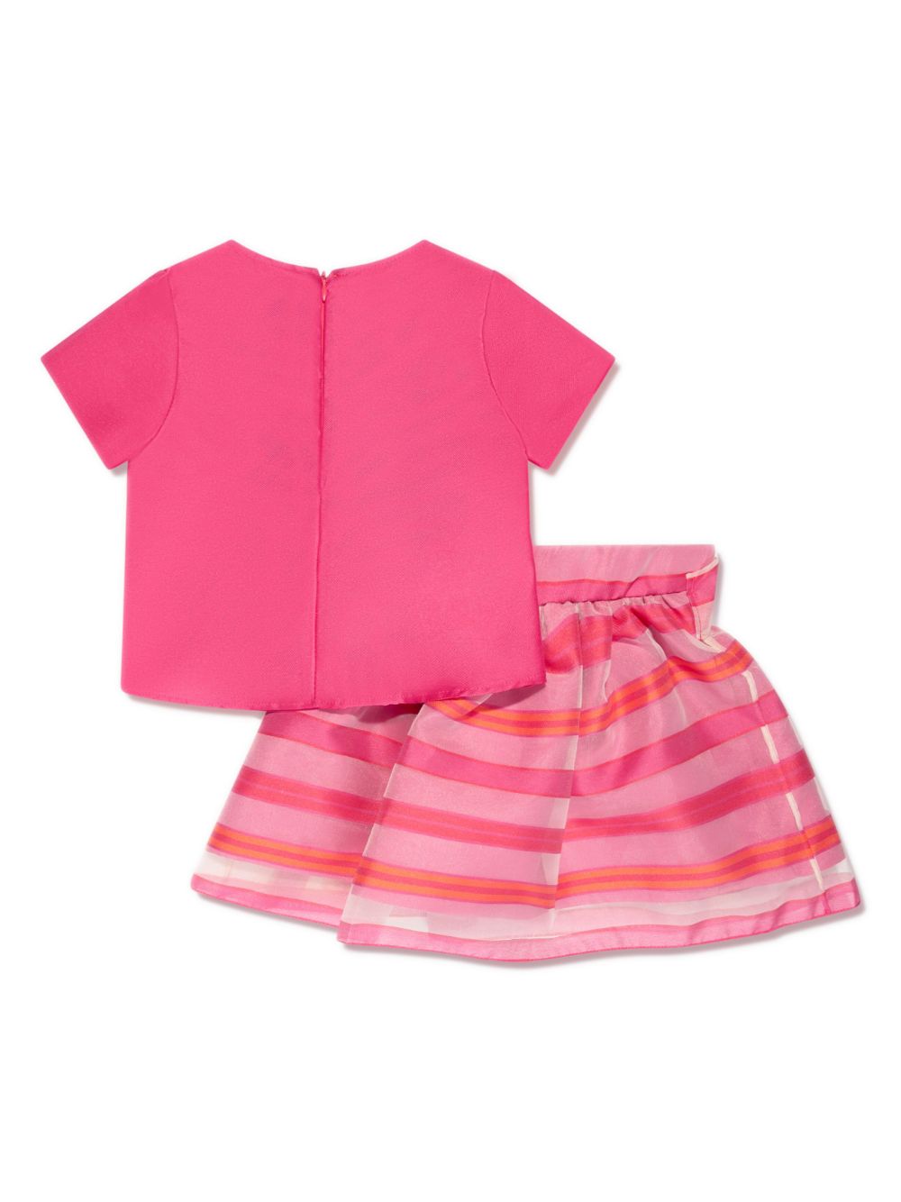 MAMA LUMA KIDS Kalmia striped bow skirt - Roze