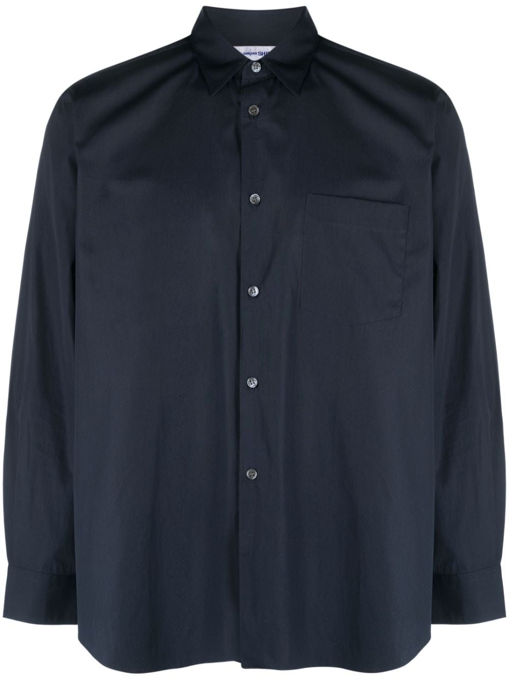 Comme Des Garçons Shirt Long-sleeved Cotton Shirt In Blau