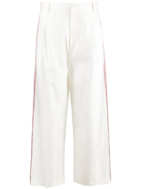 Zeus+Dione tape-detail wide-leg trousers