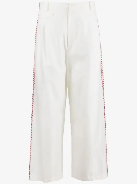 Zeus+Dione pantalones anchos con detalle de franja