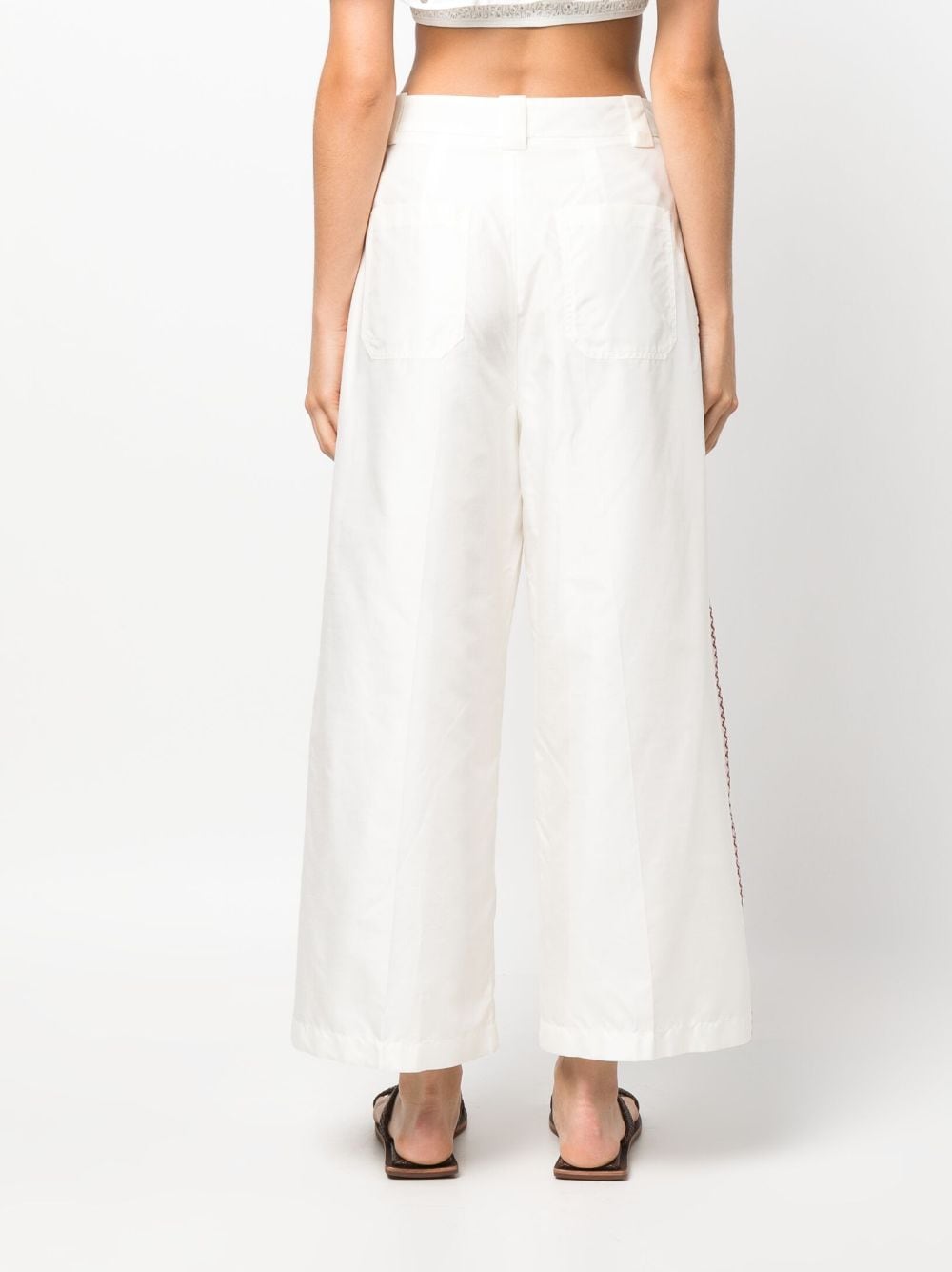 Zeus+Dione tape-detail wide-leg Trousers - Farfetch