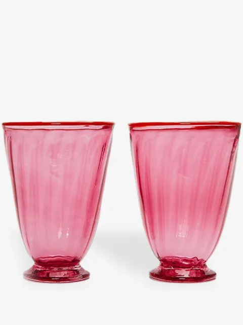 La DoubleJ Rainbow Murano glasses (set of two)