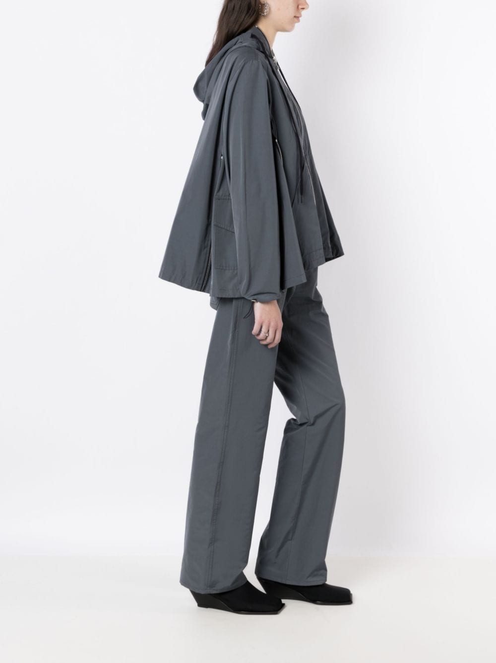 Shop Uma Raquel Davidowicz High-waisted Wide-leg Trousers In Grey