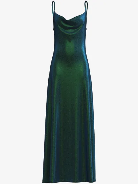 Maccapani lurex-detail maxi dress