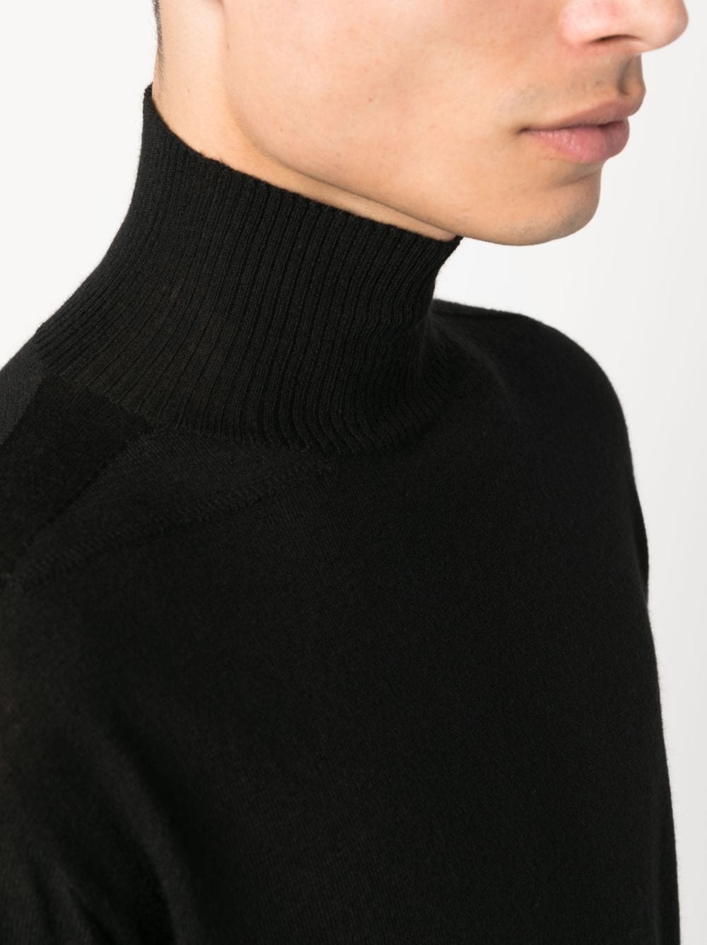 Shop Rick Owens Roll-neck Virgin Wool Jumper In Black