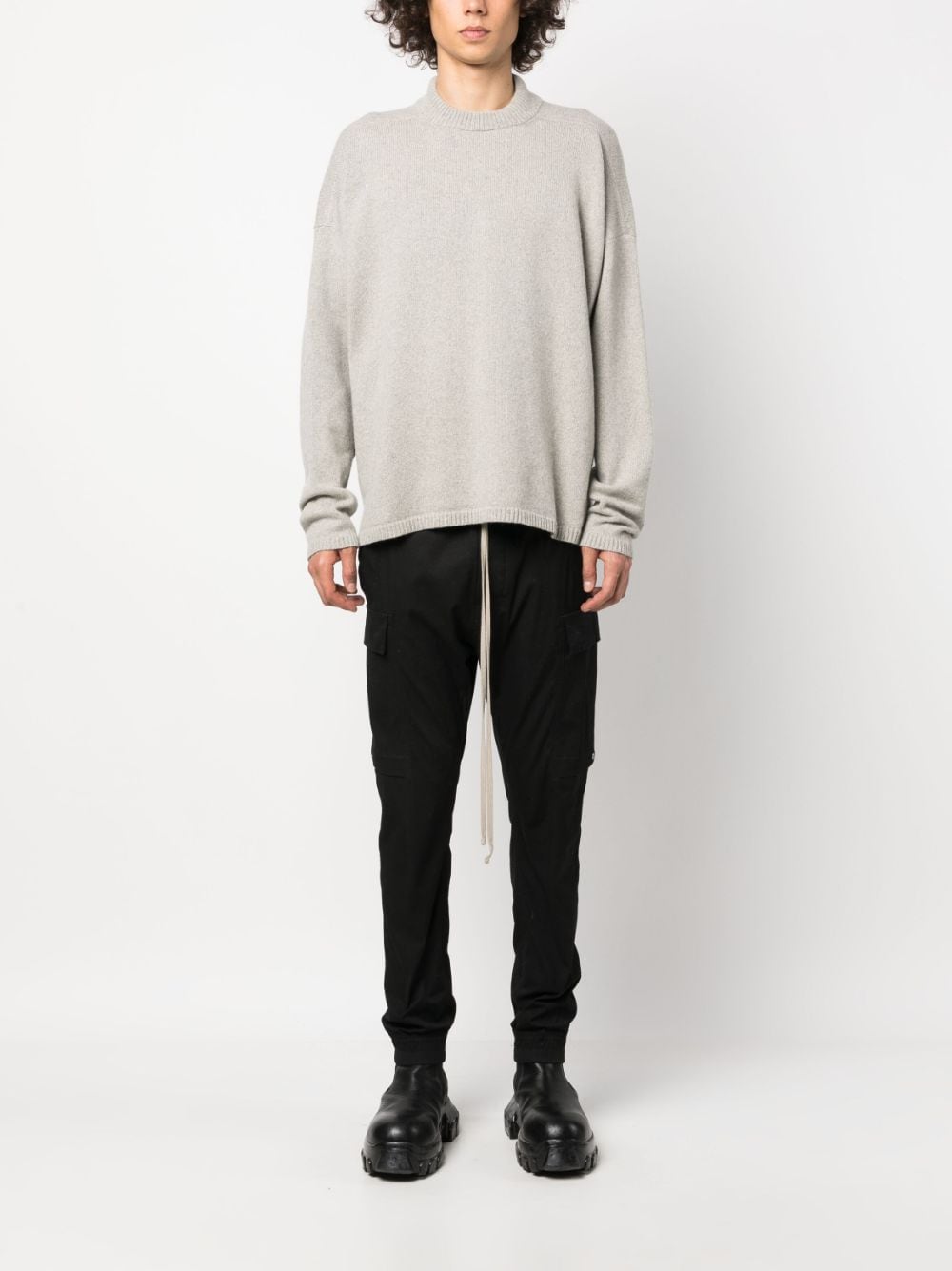 Shop Rick Owens Tommy Lupetto Cashmere-blend Jumper In Grey