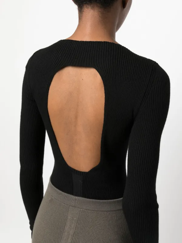送料込/関税込■RICK OWENS■カットアウトバージンウールトップ Rick Owens カットアウト トップ | ブラック | FARFETCH JP