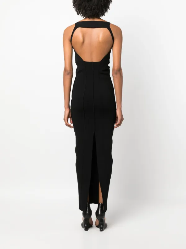 【送料&関税込】Rick Owens Maxi Black Dress With Cut-out In Rick Owens cut-out Sleeveless Maxi Dress | Black | FARFETCH