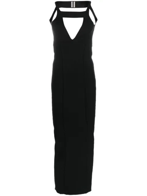 Rick Owens vestido largo sin mangas con aberturas
