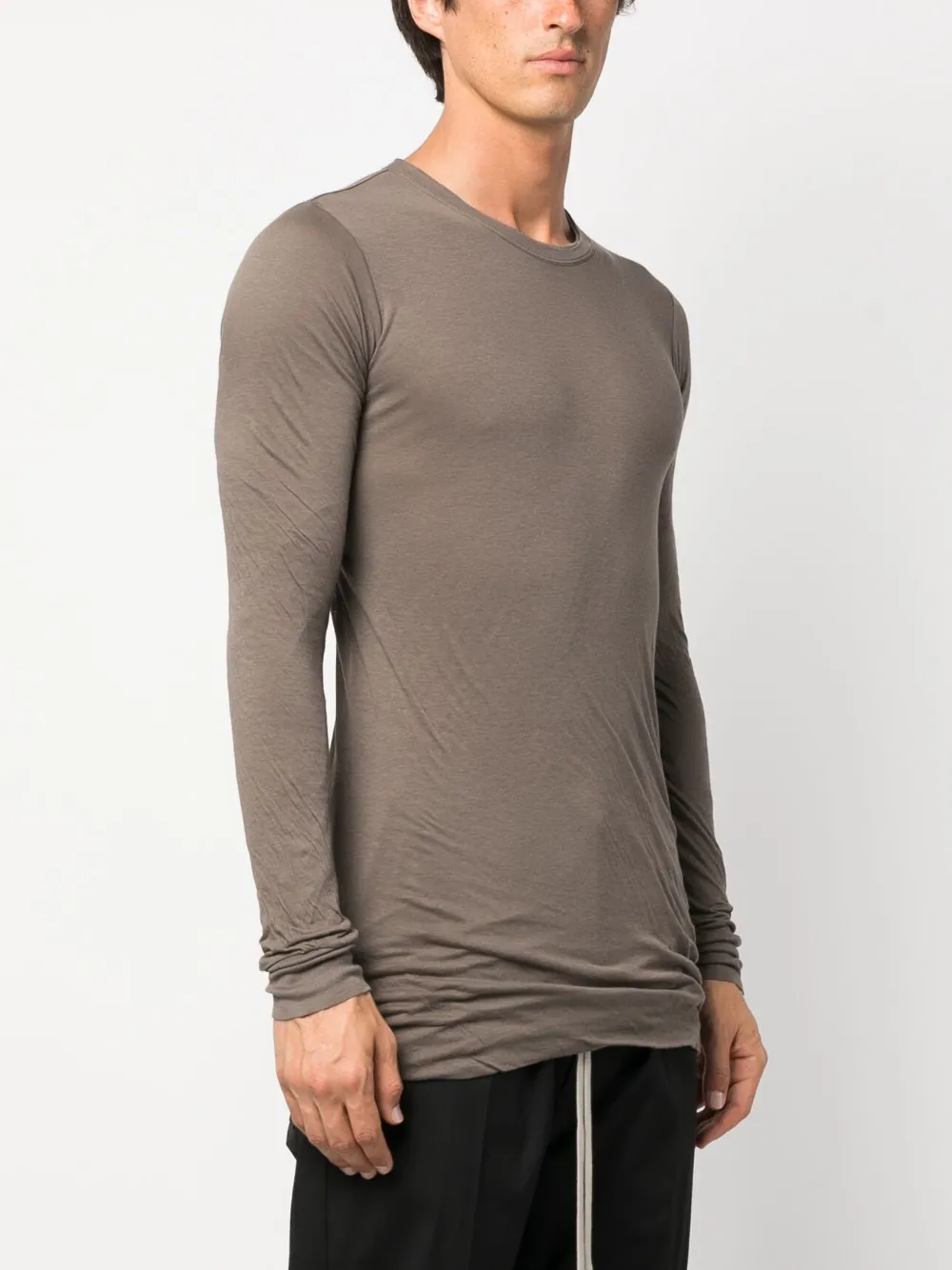 RICK OWENS LONG-SLEEVE ORGANIC COTTON T-SHIRT