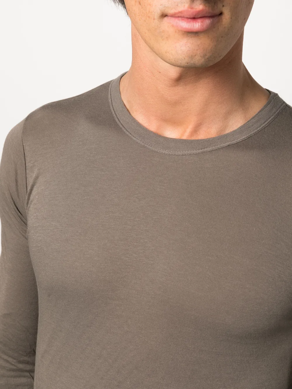 RICK OWENS LONG-SLEEVE ORGANIC COTTON T-SHIRT