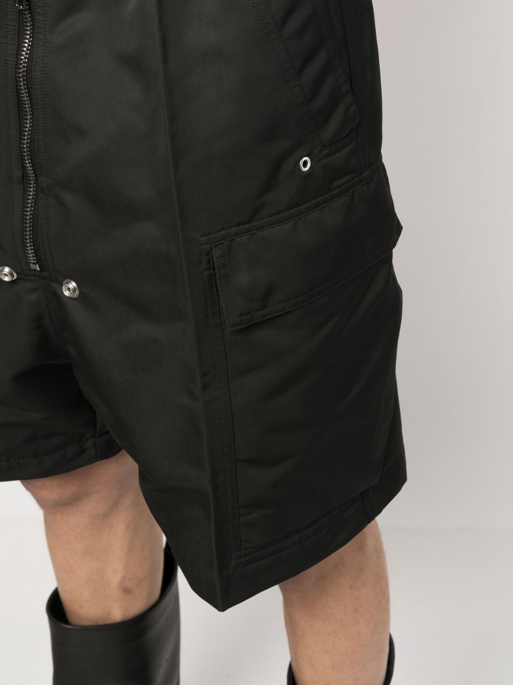 Shop Rick Owens Cargobela Drawstring-waist Shorts In Black