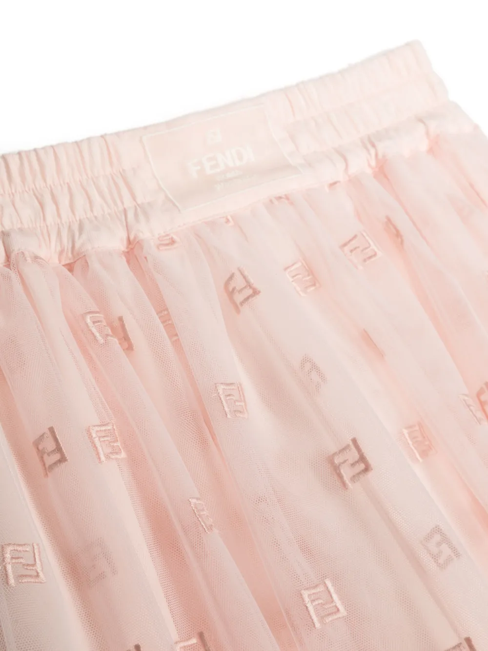 Shop Fendi Logo-print Flared Skirt In Pink