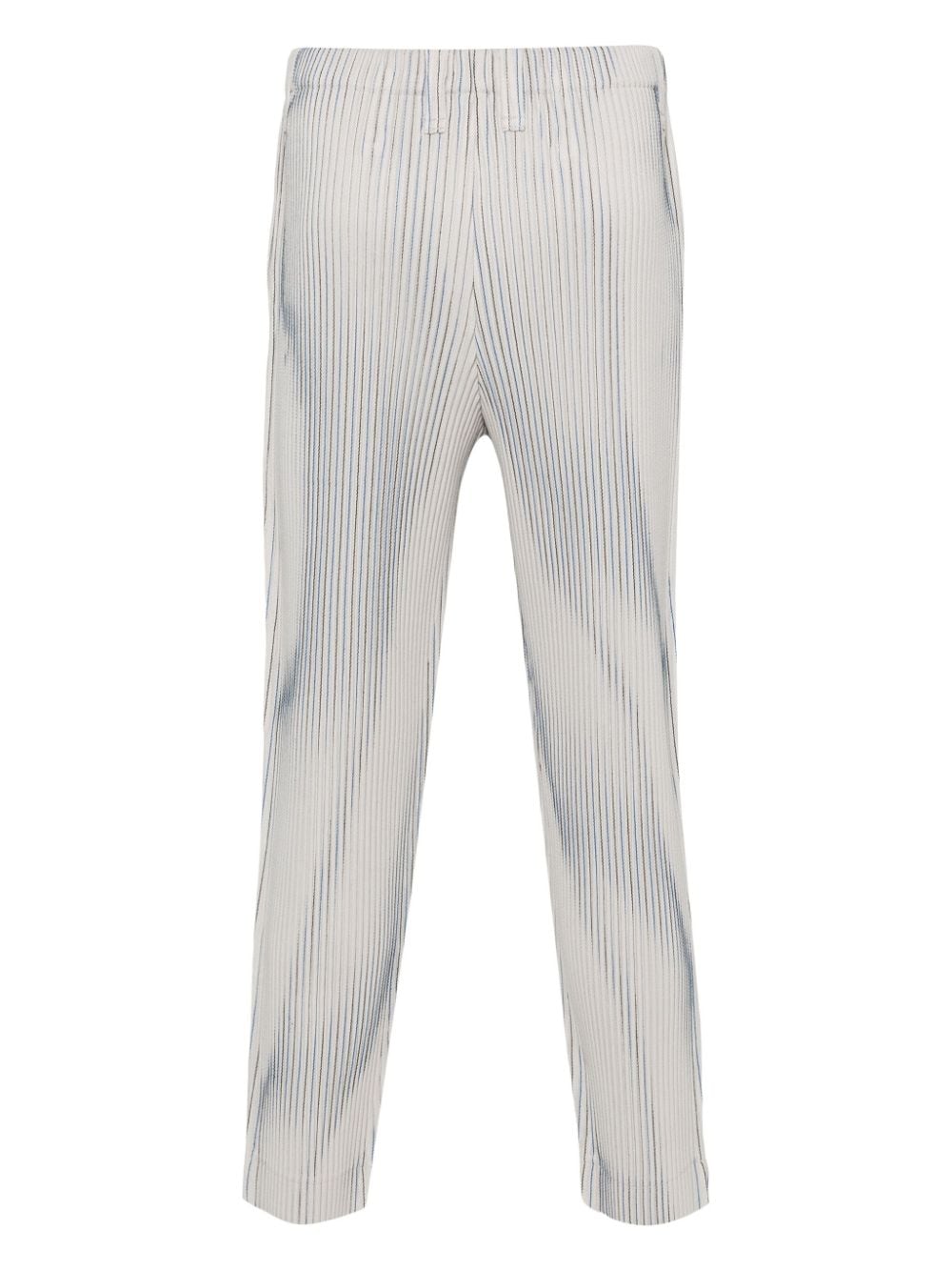 Shop Issey Miyake Tweed Pleats Cropped Trousers In Neutrals