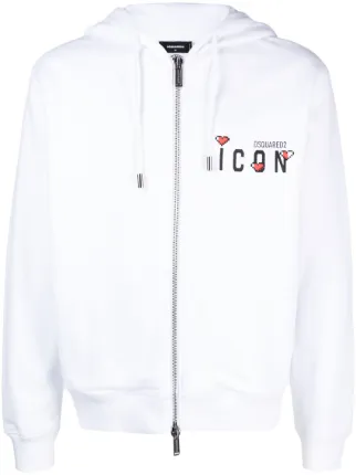 DSQUARED2 Hoodie Con Motivo Icon Blanco FARFETCH MX