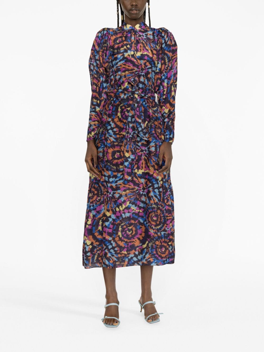 Chufy Beatrix printed midi dress - Blauw