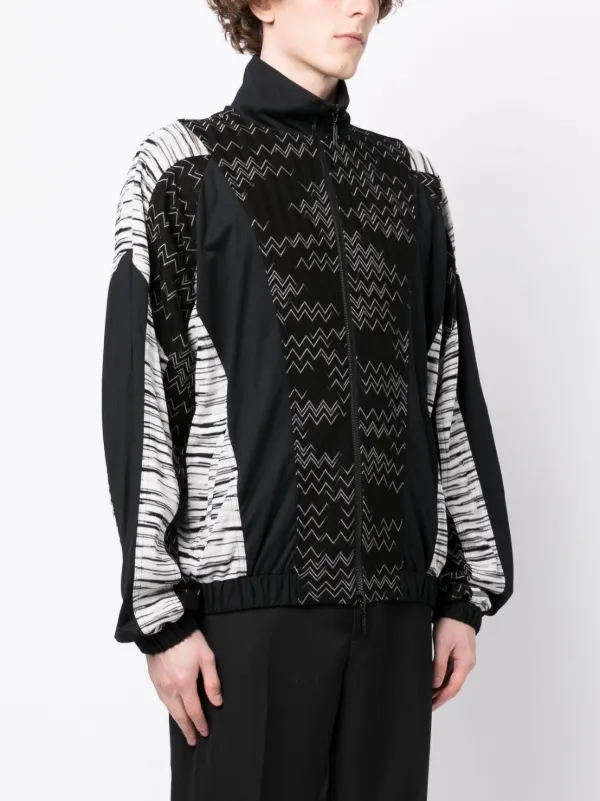 Missoni Zig Zag zip-up Jacket | Black | FARFETCH JO