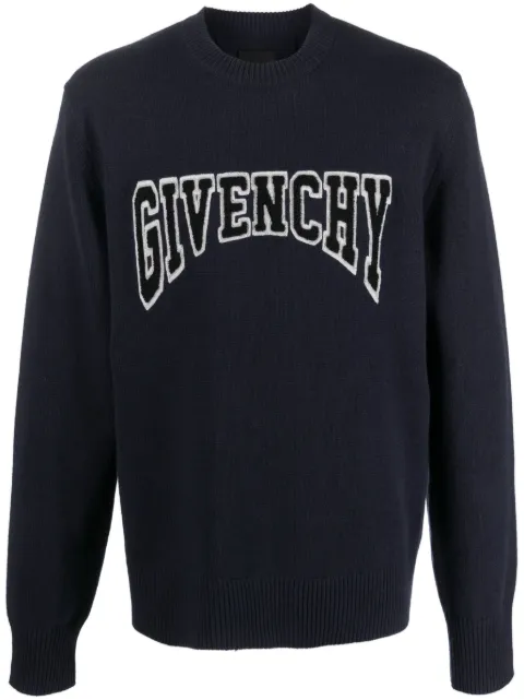 Givenchy logo-patches knitted jumper Men