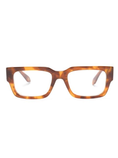 Giorgio Armani - tortoiseshell rectangle-frame glasses