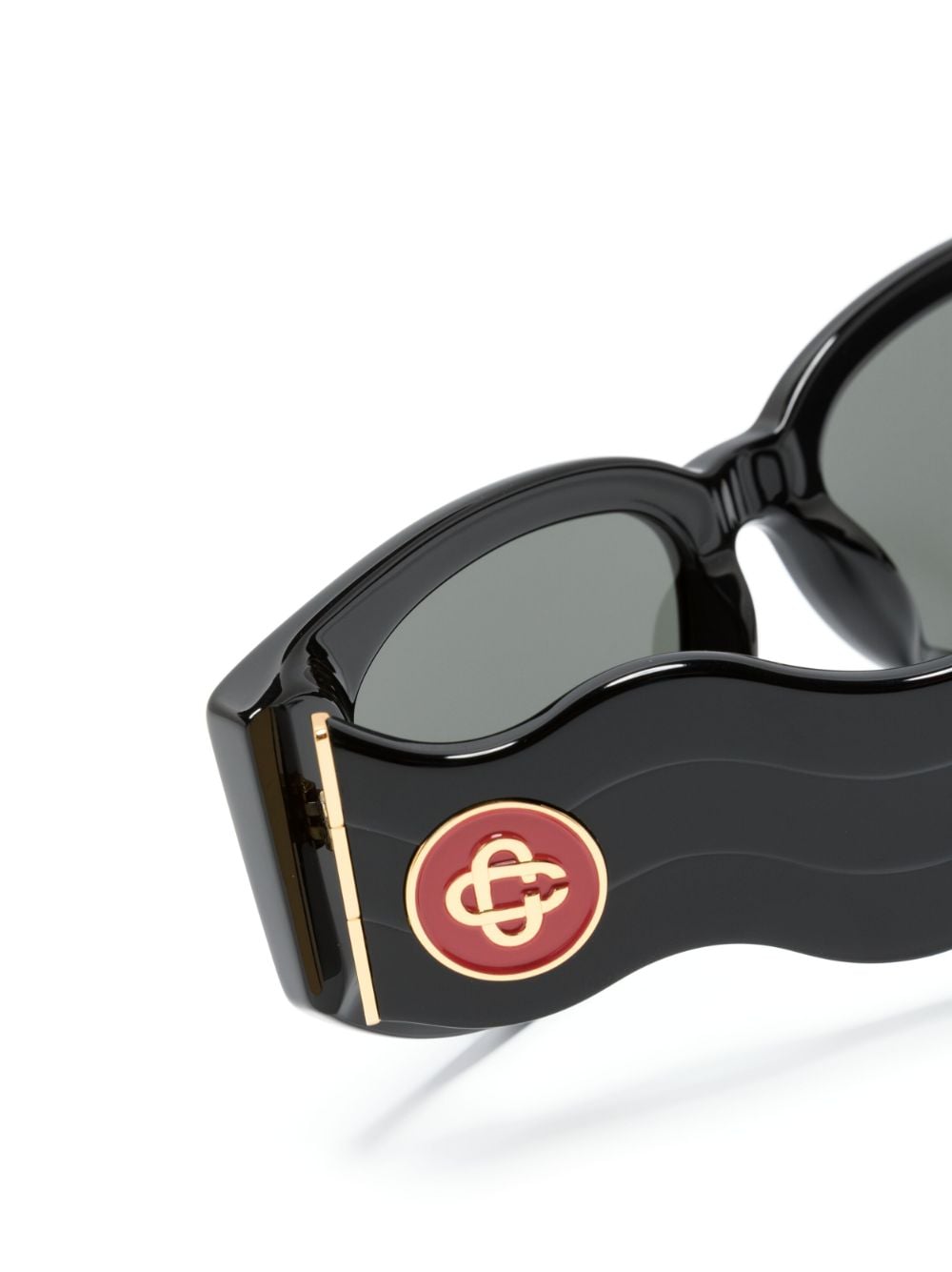 Shop Casablanca The Memphis Rectangular-frame Sunglasses In Black