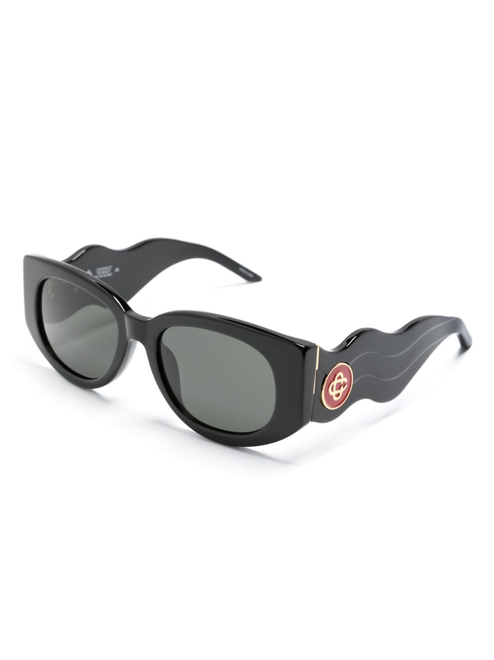 Shop Casablanca The Memphis Rectangular-frame Sunglasses In Black