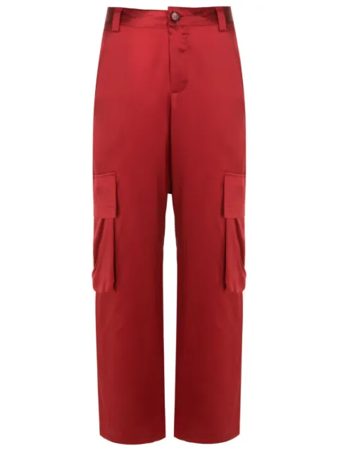 Uma | Raquel Davidowicz straight-leg silk cargo trousers