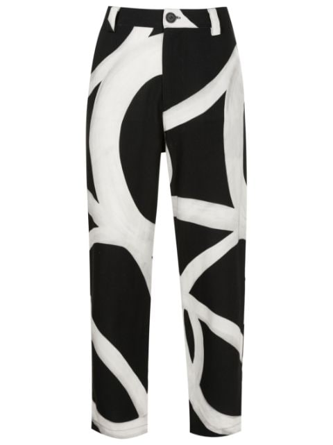 Uma | Raquel Davidowicz geometric-print cropped trousers