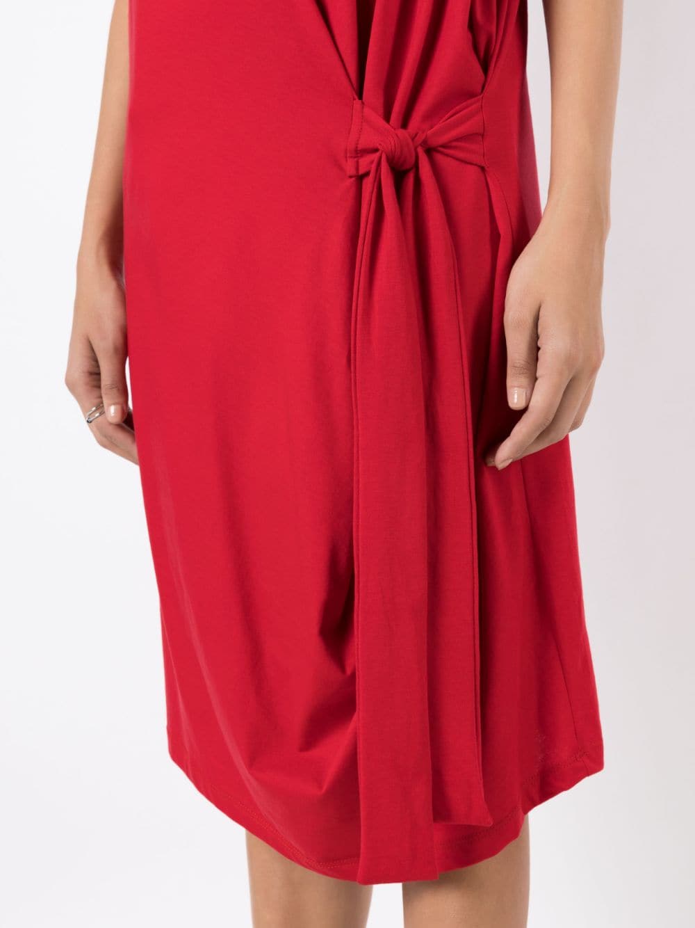 Shop Uma Raquel Davidowicz V-neck Wrap-design Dress In Red