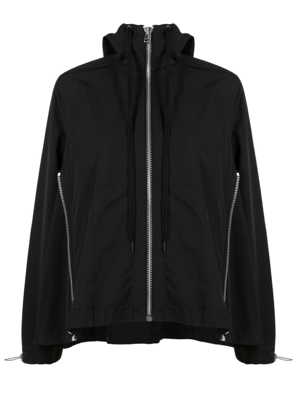 Uma Raquel Davidowicz Slouchy-hood Zip-up Jacket In Black