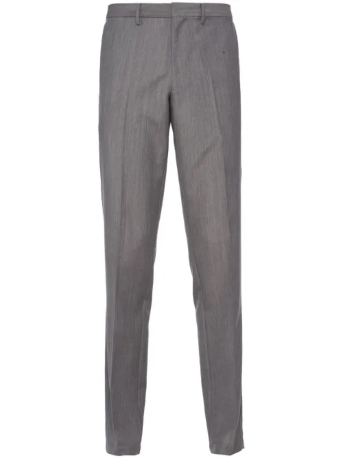 Pantalon en laine à patch logo - Prada - Modalova